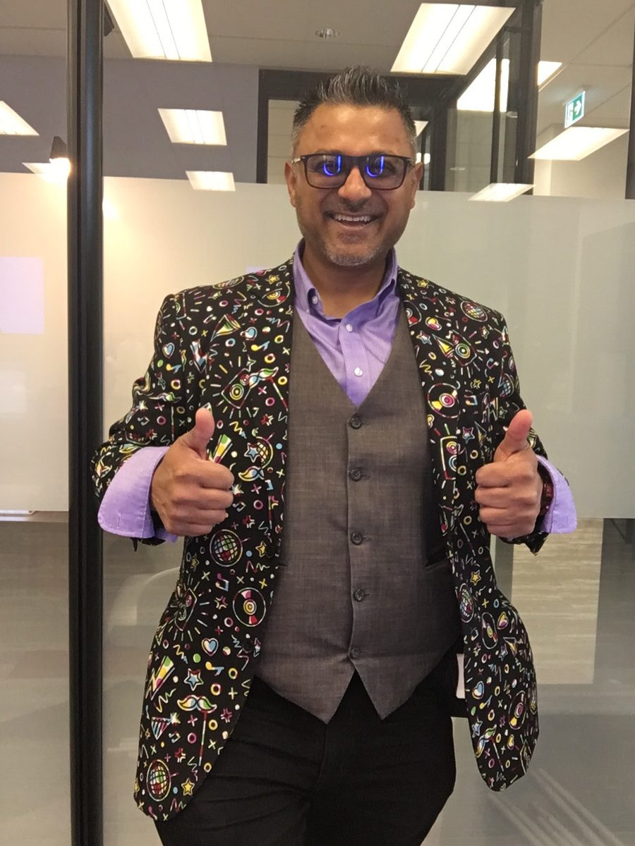 Performer at BMO's grand opening event